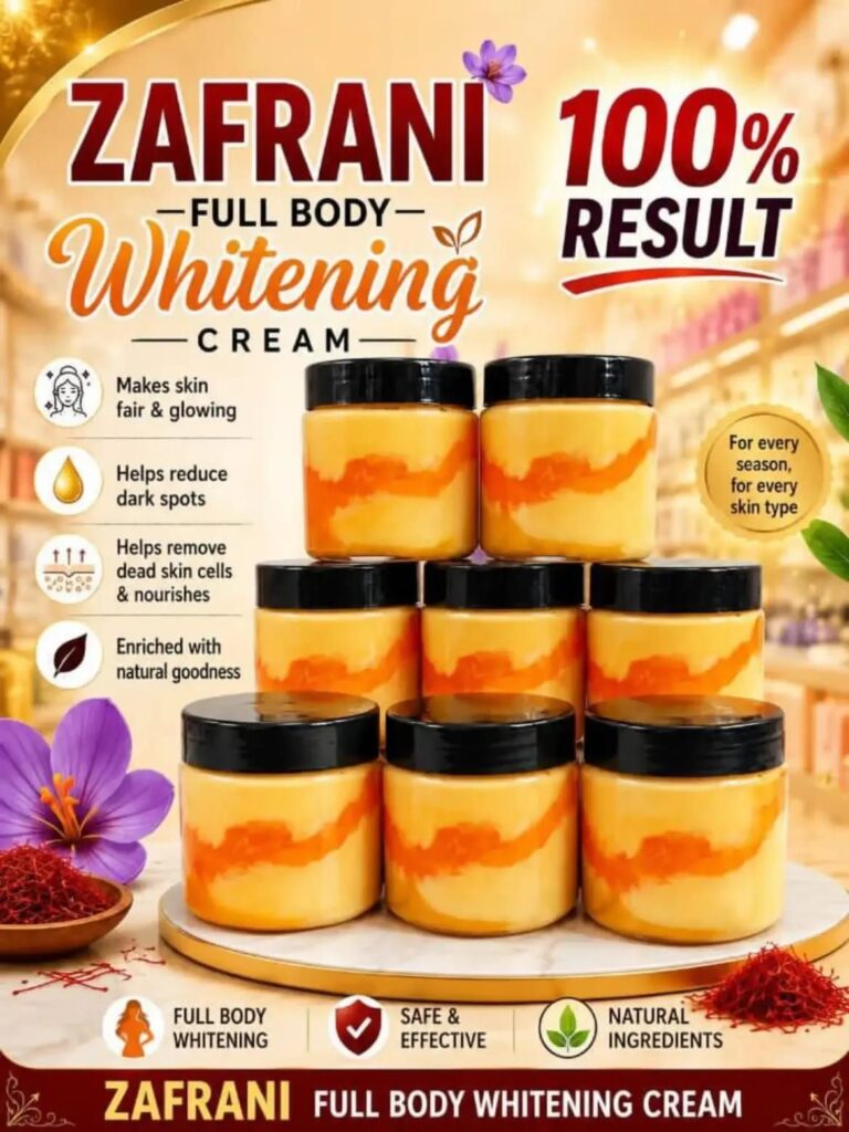 Zafrani Whitening Cream With Serum 250g Jar Brightening Formula For Soft