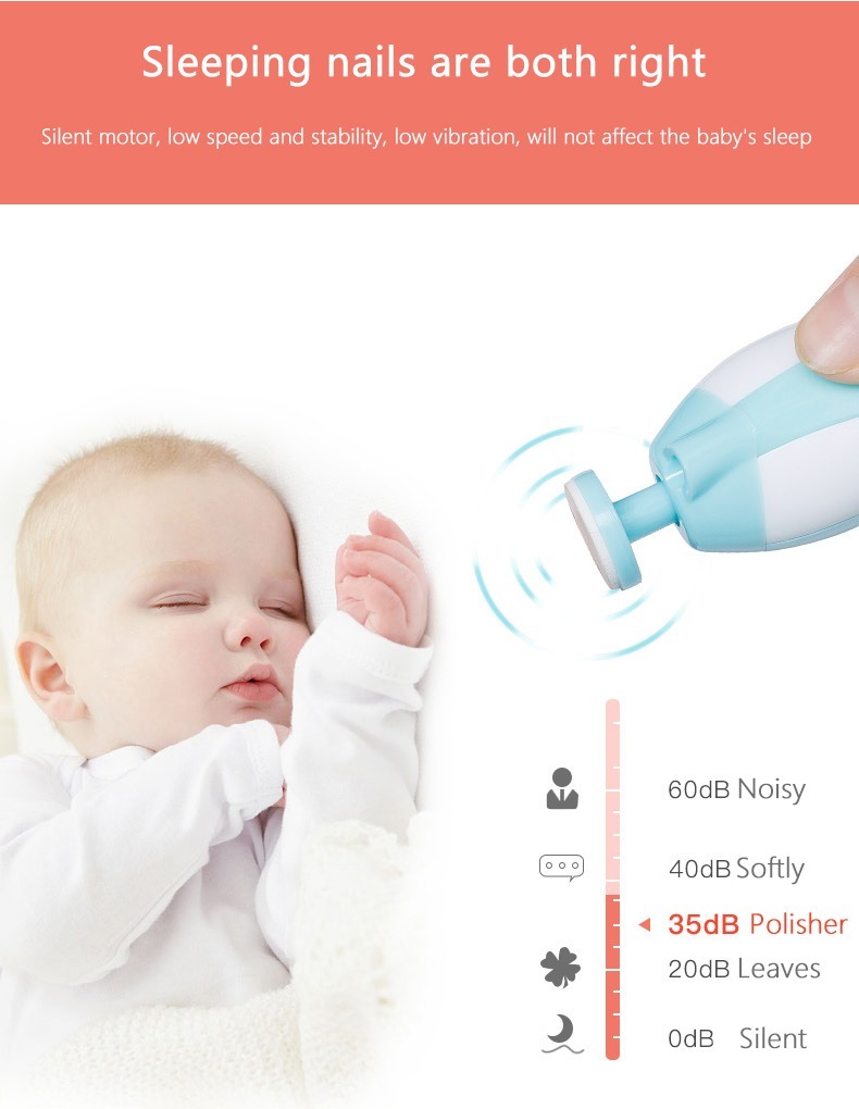 Premium 6-in-1 Electric Baby Nail Trimmer Set – Safe Infant Nail Filer – image 2