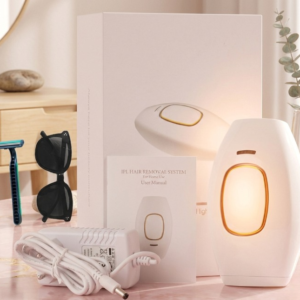 IPL Laser Hair Removal Handset System for Women & Men with Razor & Safety