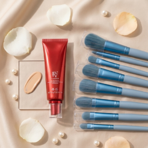 Ivory Shade FV Foundation With 8 Pcs Makeup Brush Set