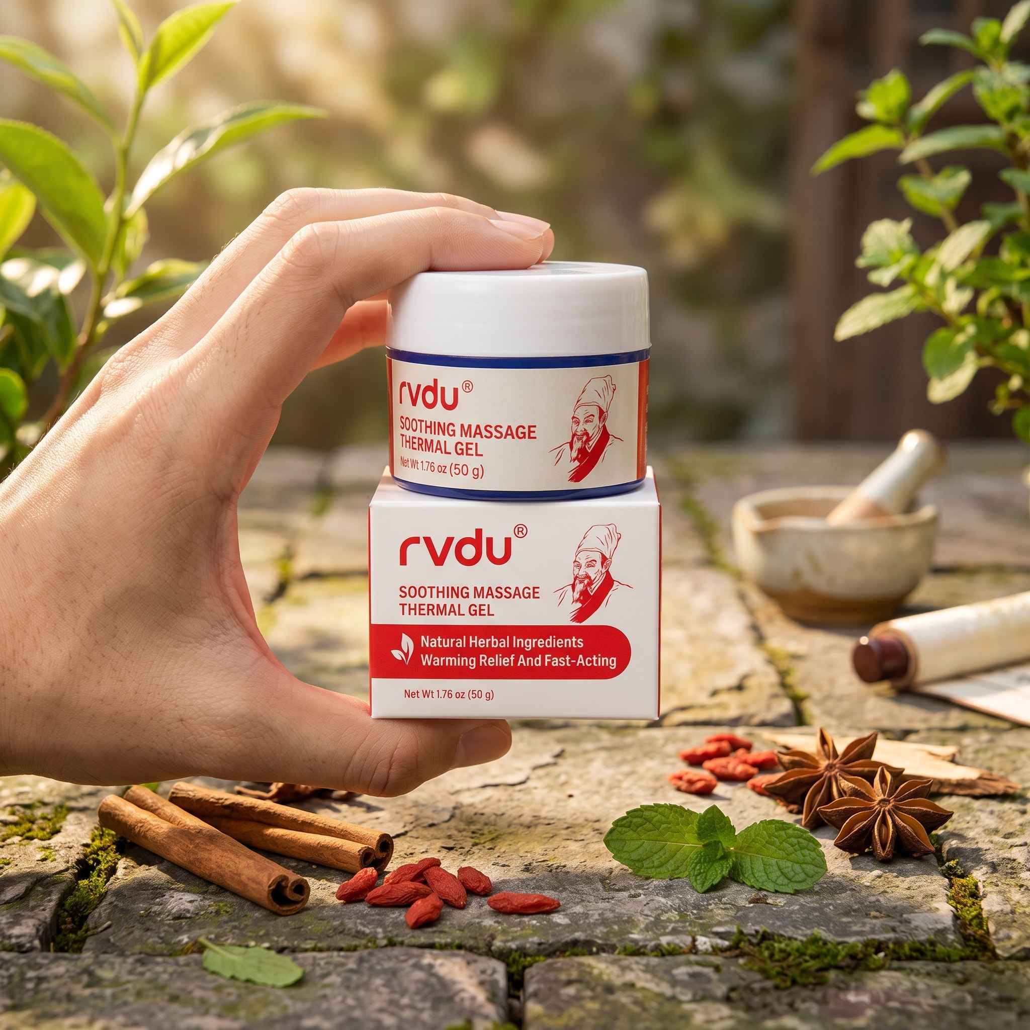 rvdu Soothing Massage Thermal Gel (50g) - Fast-Acting Herbal Relief – image 2