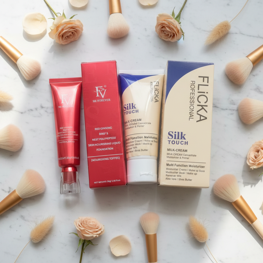 Flicka 2-In-1 Makeup Deal – Primer (60g) + Foundation (30g) Combo – image 3