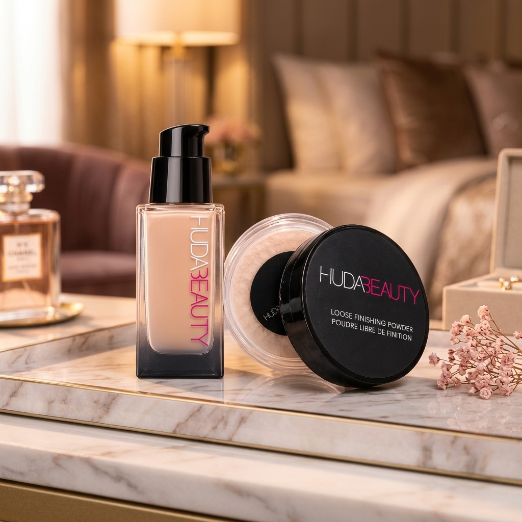 Huda Beauty 2 In 1 Makeup Deal Foundation And Loose Finishing Powder – image 2