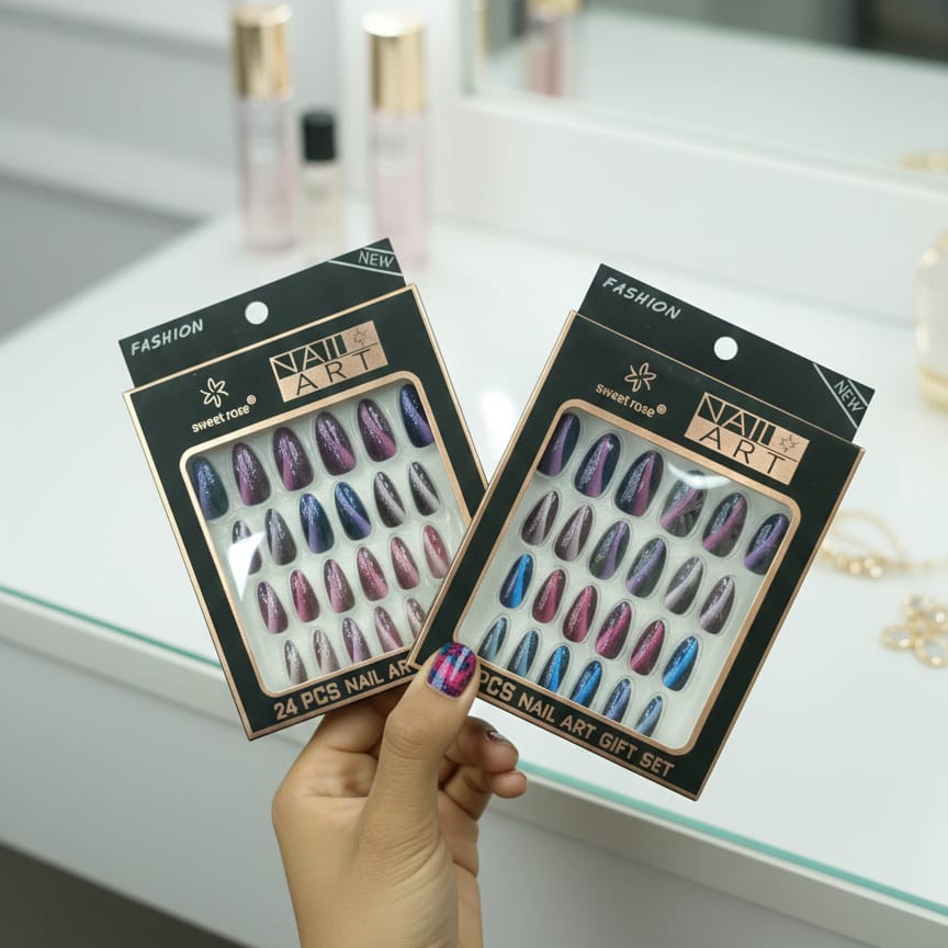 24 Pcs Professional Manicure Artificial Nails