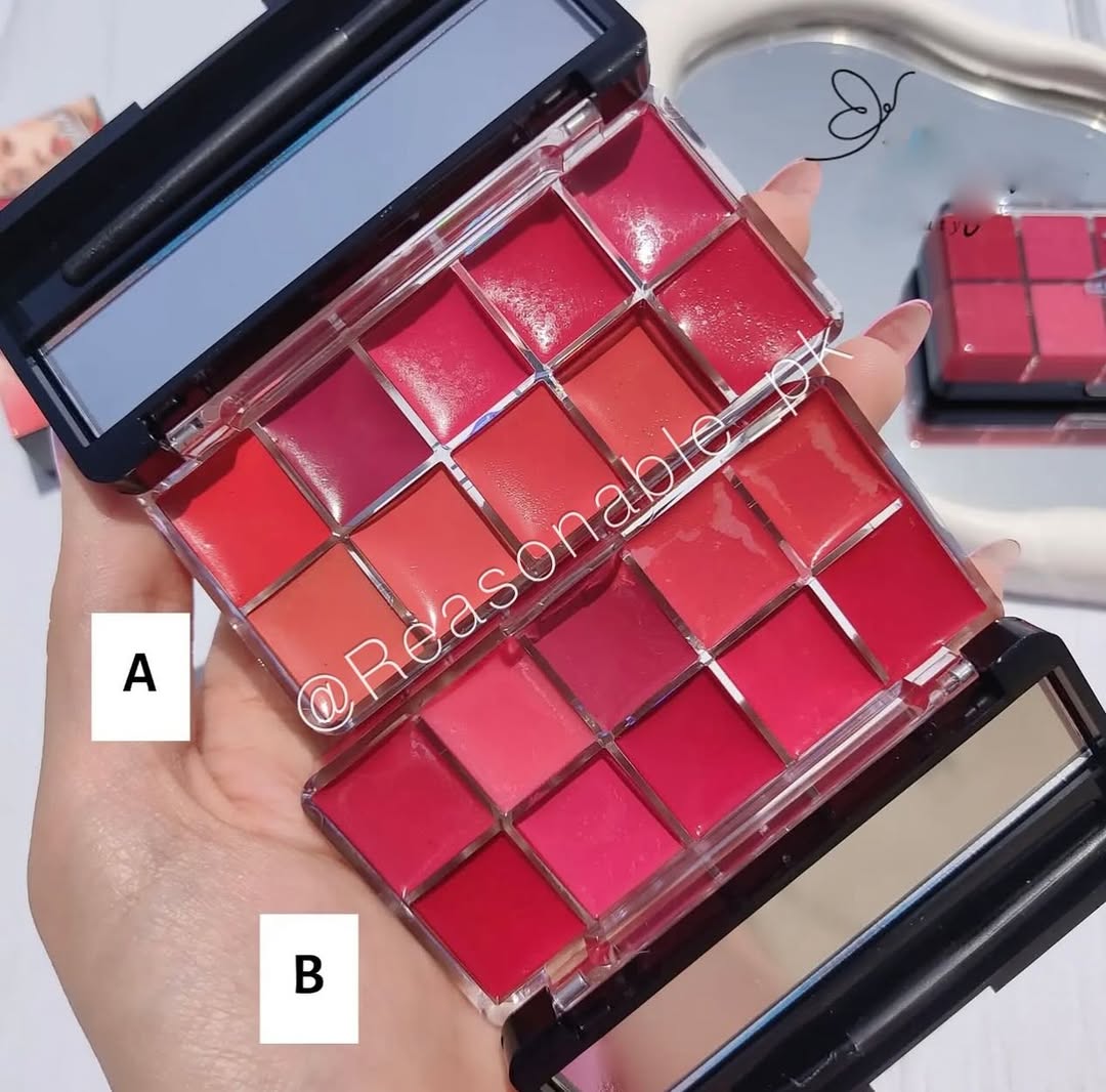 10 in 1 Lipstick & Blush Palette Creamy Matte Makeup Palette for Lips and Cheeks – image 3