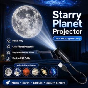 6 Lens USB Ceiling Moon Earth Projection Atmosphere Light Starry Sky Lamp Night