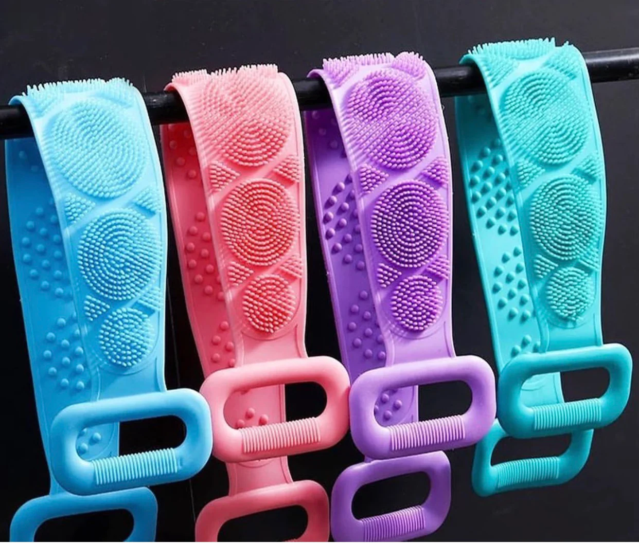 Single Side Silicone Bath Towel Scrubber – Soft Body Cleaning Brush