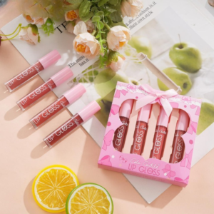 4-Piece Color Castle Bow Lip Gloss Set – Cute Bow Design
